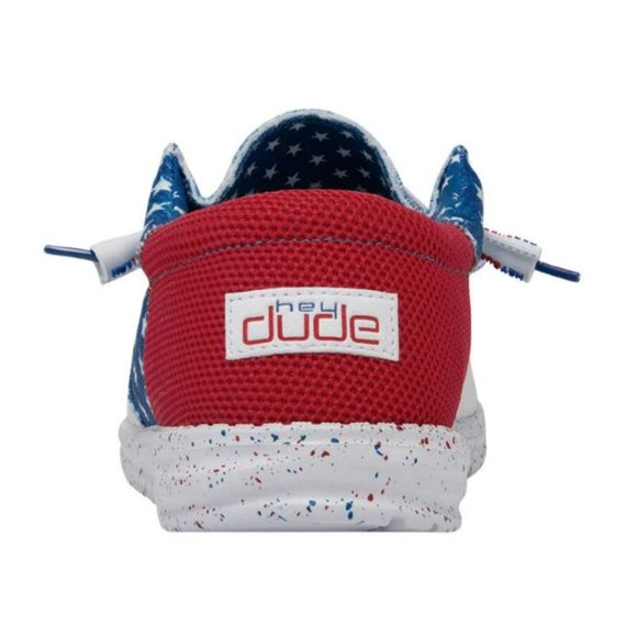 Hey Dude Wally Sox Tri Men's America Flag USA Patriotic Slip On Shoes Si… - Picture 4 of 6